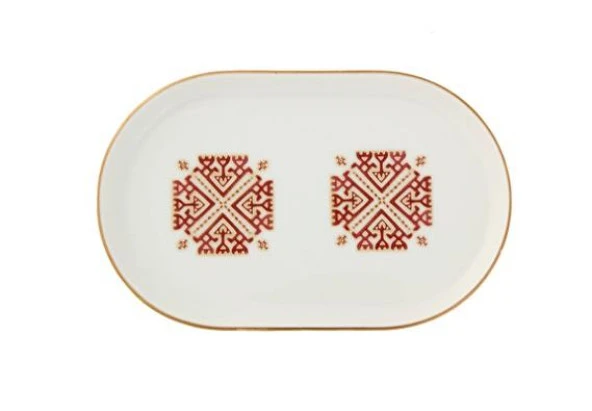 Porland Arabesque Serisi 18cm Kayık Tabak Desen6