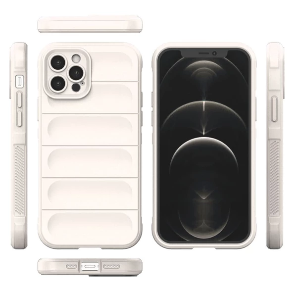 iPhone 12 Pro Max Kılıf Optimum Lens Çerçeveli Silikon Kapak - 4