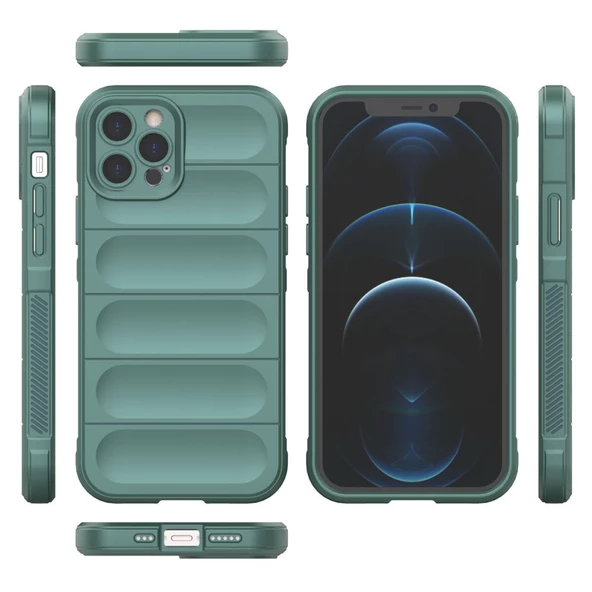 iPhone 12 Pro Max Kılıf Optimum Lens Çerçeveli Silikon Kapak - 12