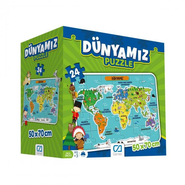 Ca Games Dünyamız 24 Parça Puzzle 50x70cm - 2