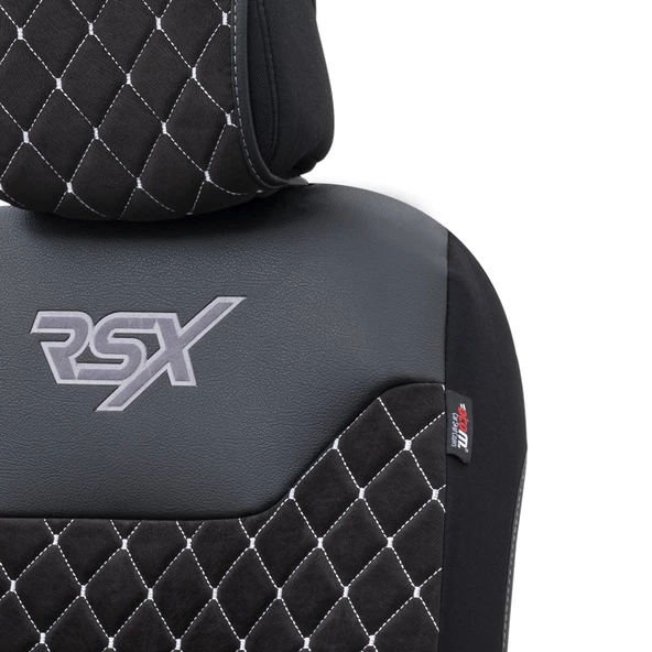 Otom Rsx Diamond Koruyucu TayTüyü Oto Koltuk Minderi Siyah-Gri - 3