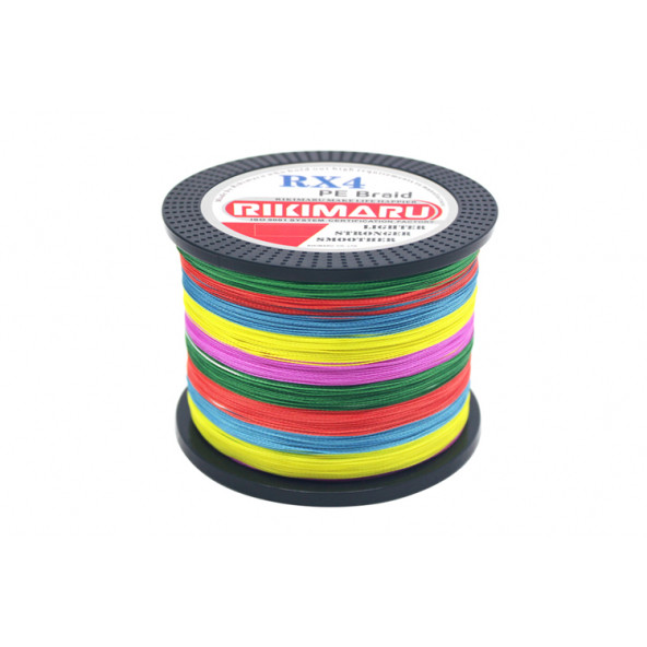 Rikimaru 0.50.-Mm Rx4-4 Katlı 1000.-METRE,43.2.-KG Çeker ,multicolour,çok Renkli ip,örgü,ipek Misina