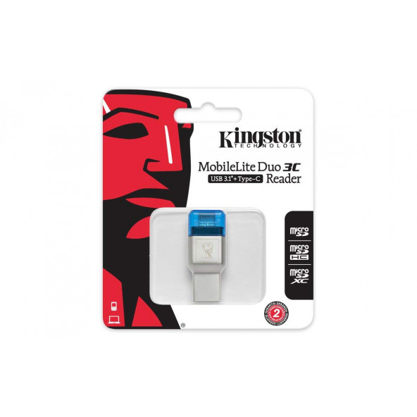 Kingston FCR-ML3C MobileLite DUO 3C USB3.1+Type C SD/Micro SD Kart Okuyucu
