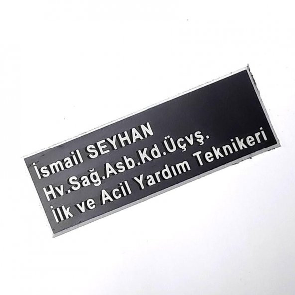 Pleksi Yaka İsimliği - Mıknatıslı - Sağlık Personeli İsimliği ürün görseli