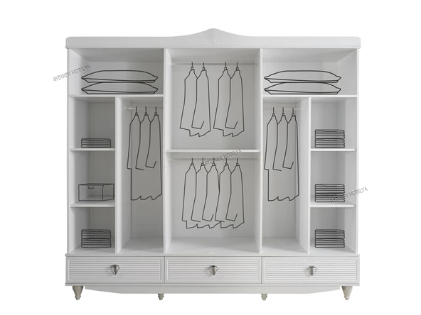 Aydınev SAKARYA MDF 6 KAPILI DOLAP - Resim 2