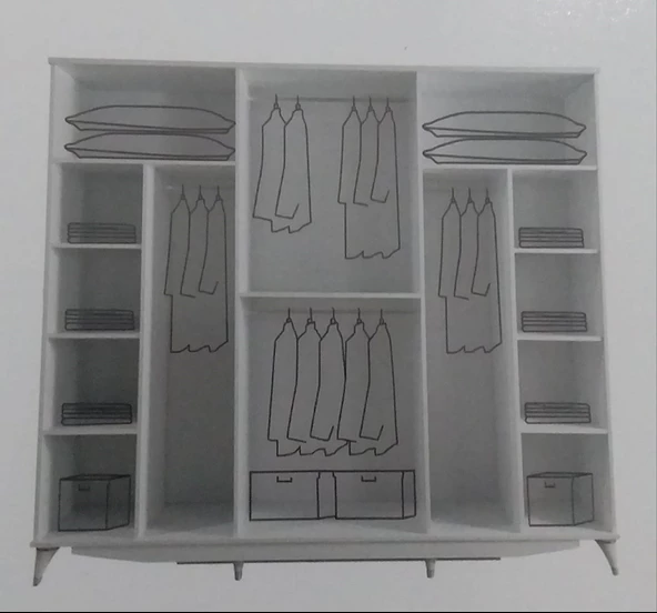 Aydınev NİĞDE MDF 6 KAPILI DOLAP - 2
