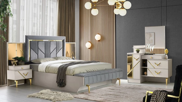 Aydınev KOSOVA MDF BAZALI YATAK ODASI TAKIMI+BENCH - 2