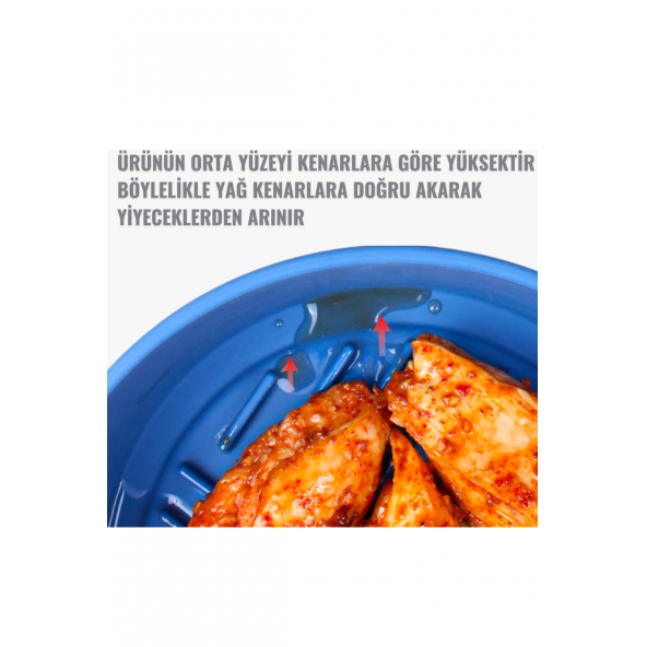 Dolphfin Air Fryer Silikon Pişirme Kabı Yemek ve Kek Kalıbı Xiaomi 3,5L ve Philips 4,1L Uyumlu Özel Tasarım - 2