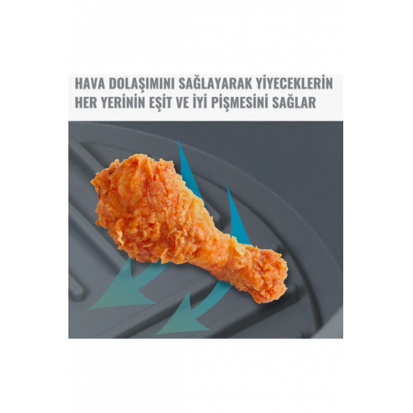 Dolphfin Air Fryer Silikon Pişirme Kabı Yemek ve Kek Kalıbı Xiaomi 3,5L ve Philips 4,1L Uyumlu Özel Tasarım - 5