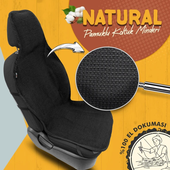 Otom Natural Design Kilim Minder Tek Koltuk El Dokuması  Siyah-Kahve-Beyaz - 4