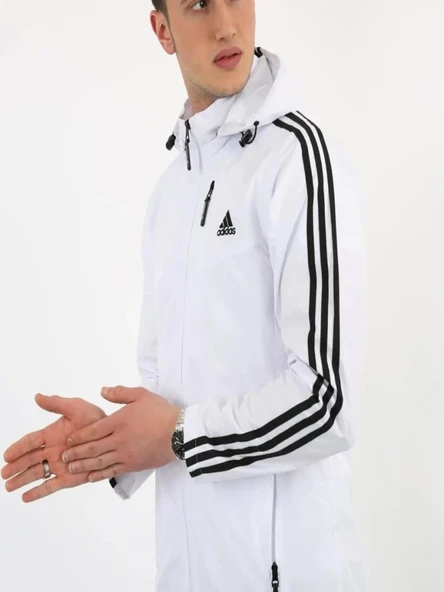 Adidas Erkek The Run Kapüşonlu Yağmurluk A 00897 - 5