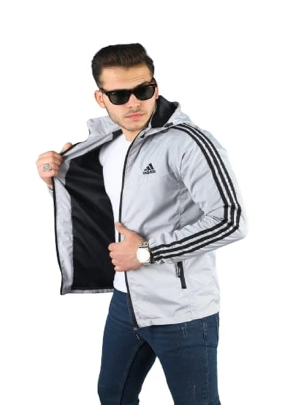 Adidas Erkek The Run Kapüşonlu Yağmurluk A 00897 - 4