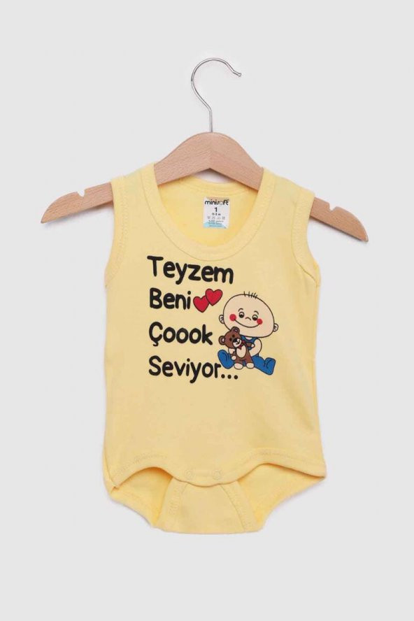 Teyzem Beni Çok Seviyor Bebek Zıbın | Sarı