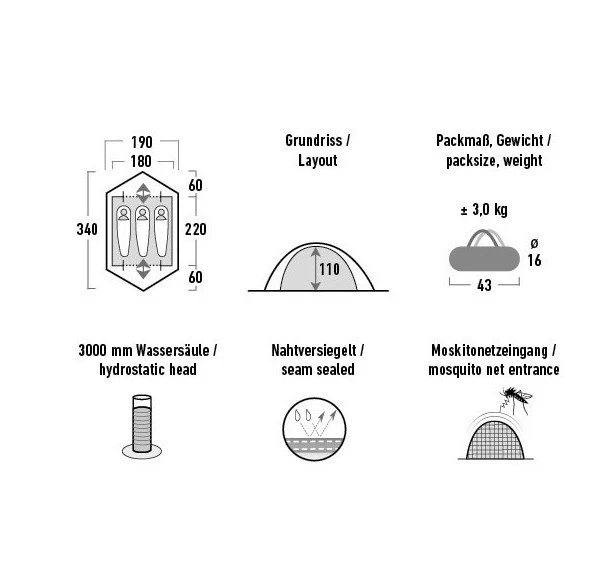 High Peak Woodpecker 3 Kişilik Çadır - 5