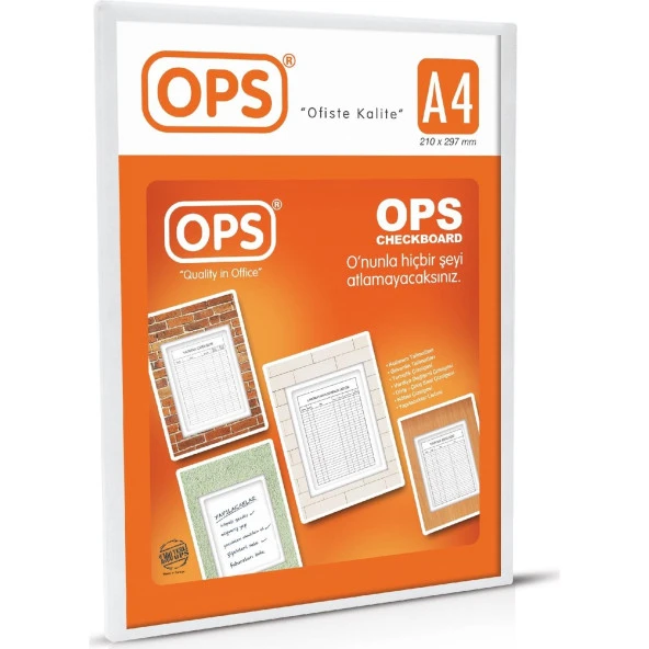 Ops Afiş Taşıyıcı A4 Duvar Tipi Afiş Taşıyıcı 210 x 297 MM