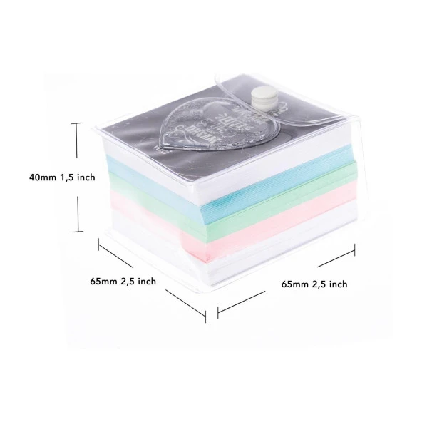 Vuki Küp Bloknot Simli Sulu 6.3 x 6.3 Cm Siyah Sulu ve Simli Küp Bloknot - Resim 2