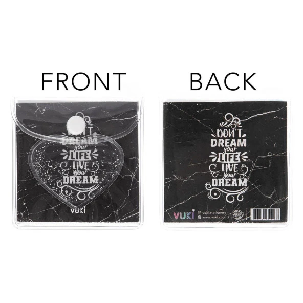 Vuki Küp Bloknot Simli Sulu 6.3 x 6.3 Cm Siyah Sulu ve Simli Küp Bloknot - Resim 4