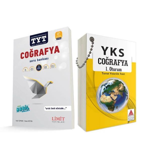 Limit TYT Coğrafya Soru ve Delta Coğrafya Kartı Seti 2 Kitap