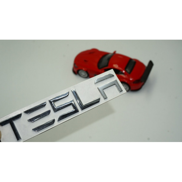 Tesla Model 3 Y S X Series Bagaj Krom Metal 3M 3D Yazı Logo Orjinal Ürün - 2