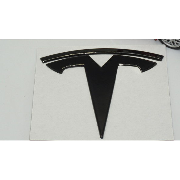 Tesla Model 3 S X Y Logo 3M 3D Parlak Siyah Rozet Amblem Orjinal Ürün - 3