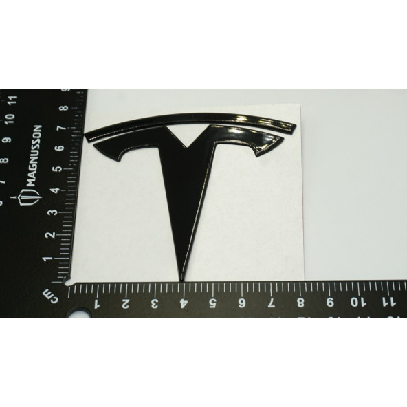 Tesla Model 3 S X Y Logo 3M 3D Parlak Siyah Rozet Amblem Orjinal Ürün - 4