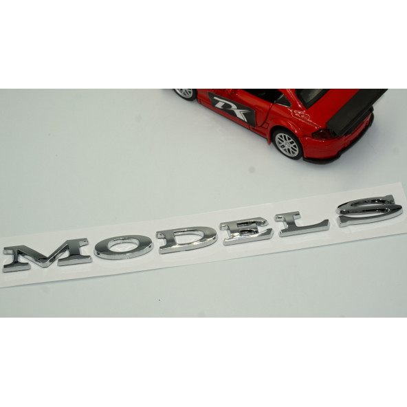 Tesla Model S Bagaj 3M 3D Parlak Gümüş Yazı Orjinal Ürün - Resim 3