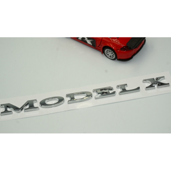 Tesla Model X Bagaj 3M 3D Parlak Gümüş Yazı Orjinal Ürün - 3