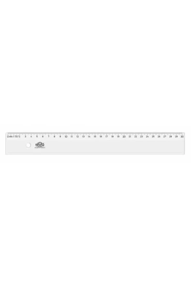 Hatas Ekonomik Şeffaf Geniş 30cm Öğrenci Cetveli 0115