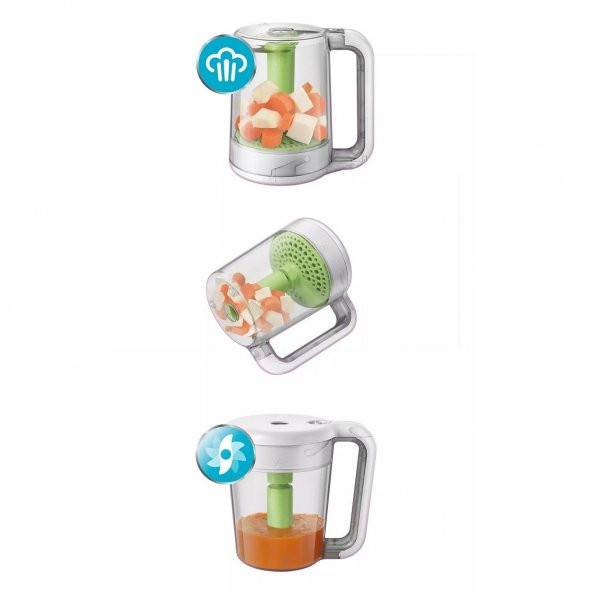 Philips Avent Wasabi Buharlı Pişirici ve Blender SCF870-20 - 3