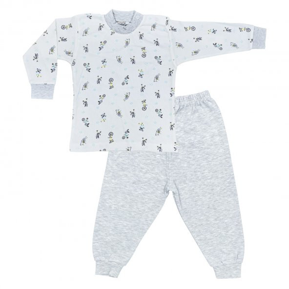 Sebi Bebe Bisikletli Bebek Pijama Takımı 2218