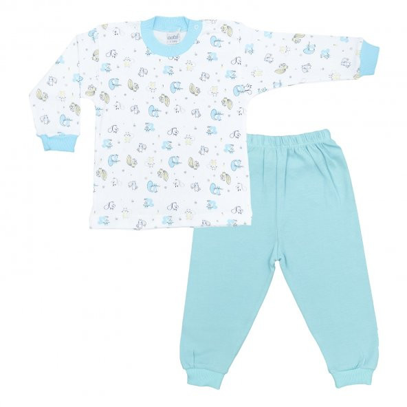 Sebi Bebe Sincap Baskılı Bebek Pijama Takımı 2416