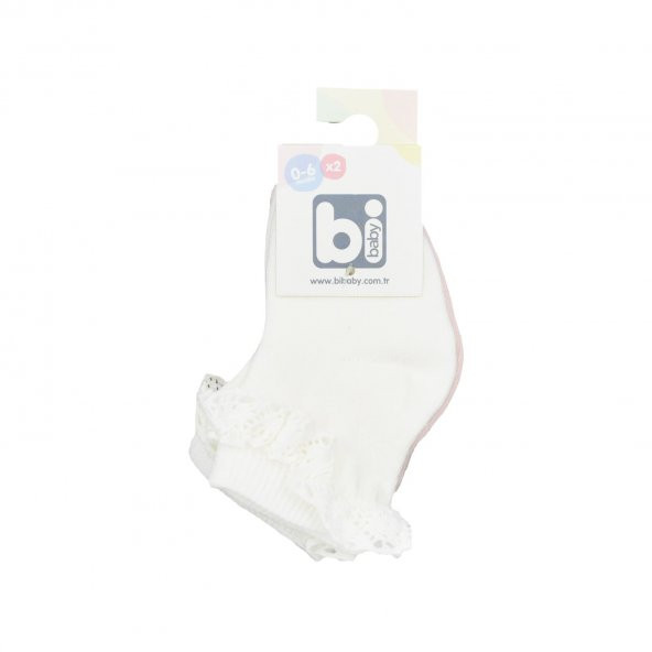 Bibaby Dantelli 2li Bebek Çorabı 68231