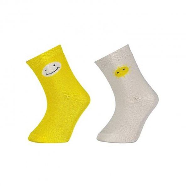 Biorganic Desenli 2li Bebek Çorabı 68384