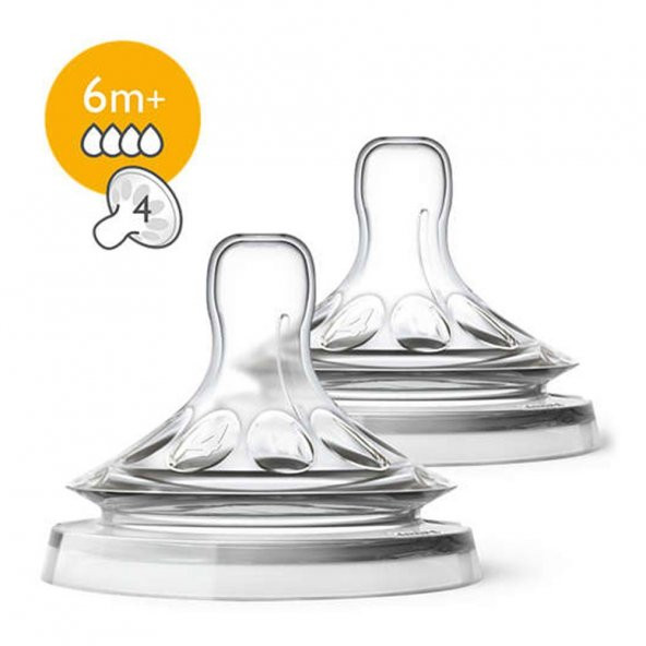 Philips Avent Natural Yumuşak Biberon Emziği 2li 6 Ay+ SCF044/27