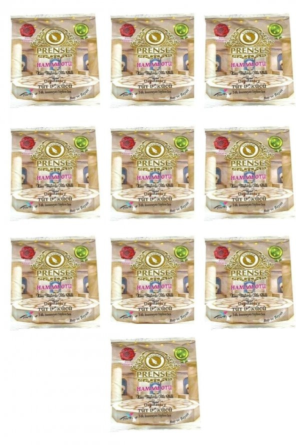 Gül Kokulu Tüy Dökücü Toz - Hamam Otu 150 gr X 10 Adet