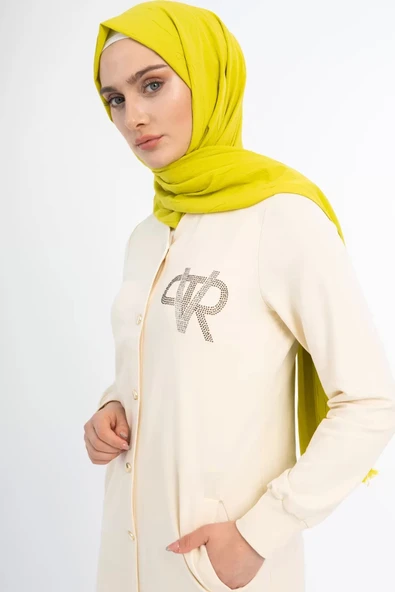 Çıtçıtlı İnce İpeksi İki İplik Kap - Krem - 6