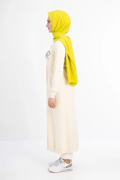 Çıtçıtlı İnce İpeksi İki İplik Kap - Krem - 8