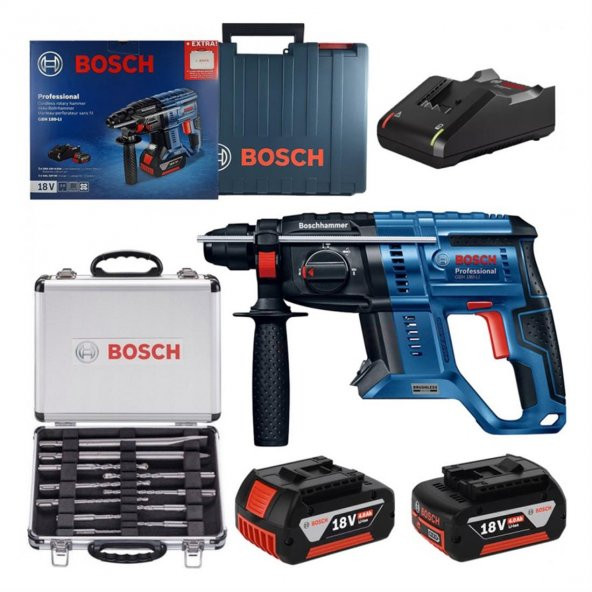 Bosch GBH 180-LI Kırıcı Delici + 11 Parça SDS Set - 0615990M33