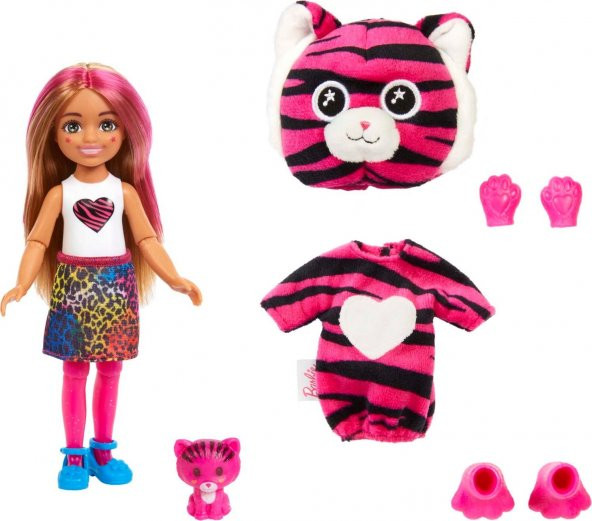 Barbie Cutie Reveal Bebekler Chelsea Tropikal Orman Serisi - Kaplan - 2