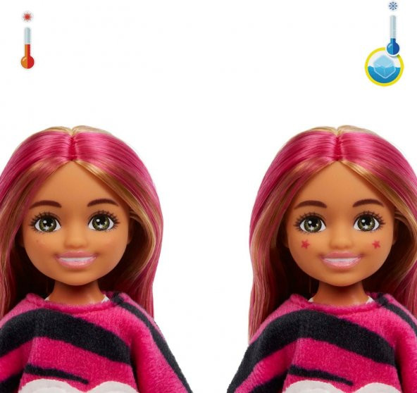 Barbie Cutie Reveal Bebekler Chelsea Tropikal Orman Serisi - Kaplan - 4