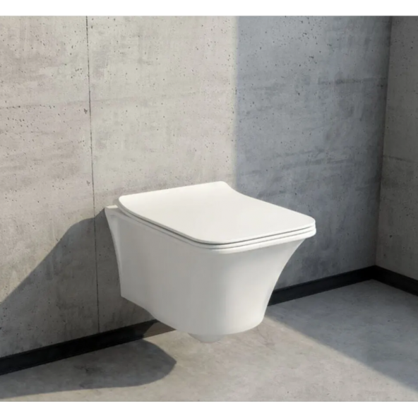 Turkuaz İbiza Kanalsız Asma Klozet ve Yavaş Kapak - 3