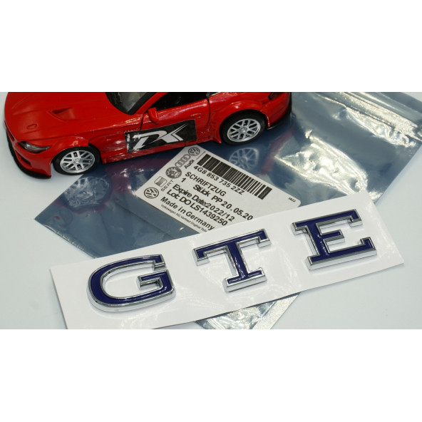 Volkswagen Golf 8 MK8 GTE Bagaj 3M 3D Mavi Gümüş Yazı Orjinal Ürün - 6