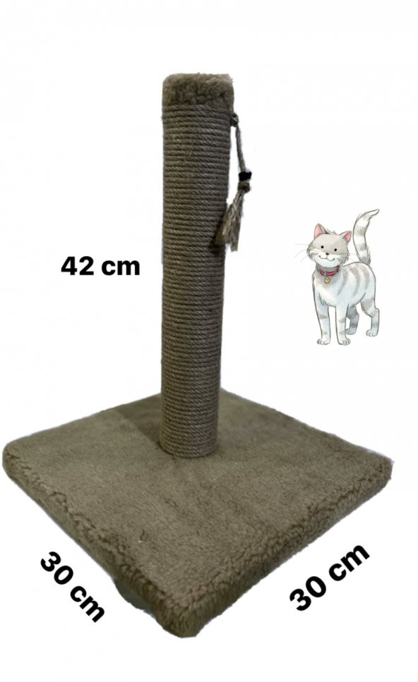 OKYA PETSHOP Kedi tırmalama tahtası -42 cm. BEJ