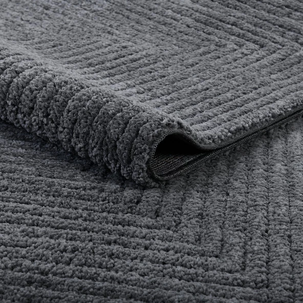 Pandora Yumuşak Peluş Shaggy Gri Çocuk Odası Oturma Odası Salon Mutfak Halısı 1104A_RB11 - 4