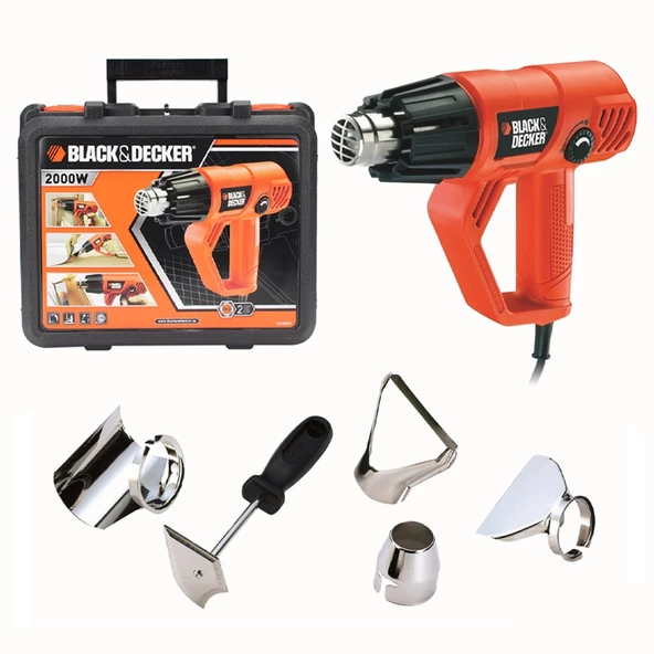 Black&Decker Kx2001K Sıcak Hava Tabancası 2000 W Heat Gun + Kit Box