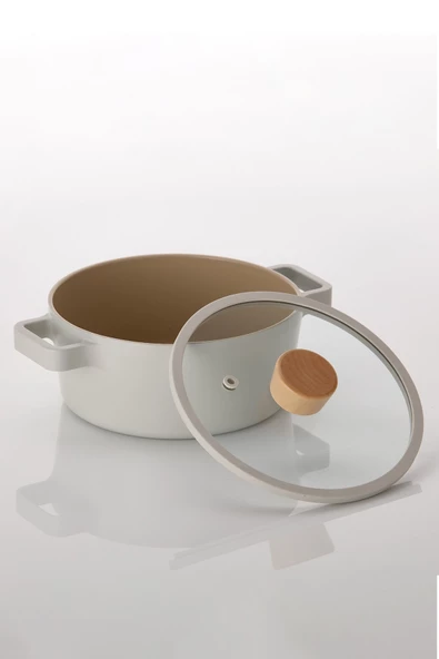 Fika Alüminyum Döküm Tencere Cam Kapaklı 18cm - 3