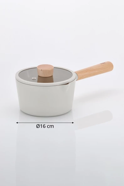 Fika Alüminyum Döküm Süt Tavası Cam Kapaklı 16cm - 4