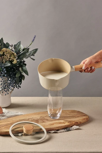 Fika Alüminyum Döküm Süt Tavası Cam Kapaklı 16cm