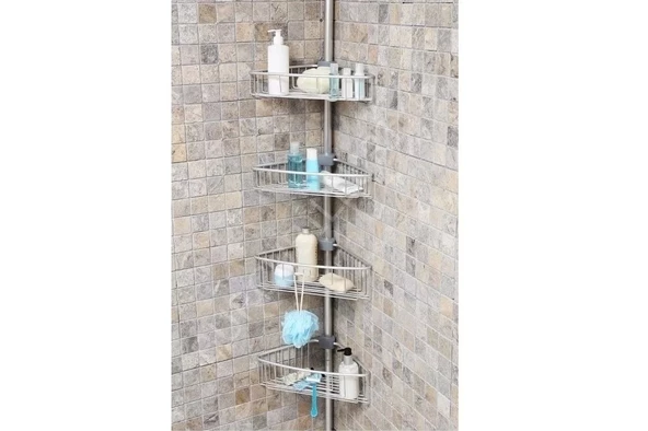 Alüminyum Raflı Yaylı Köşe Seti Mat Eloksal ürün görseli 1