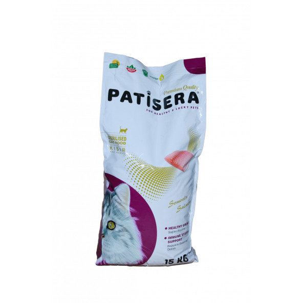 Patisera Steril Somonlu Kedi Maması 15 Kg